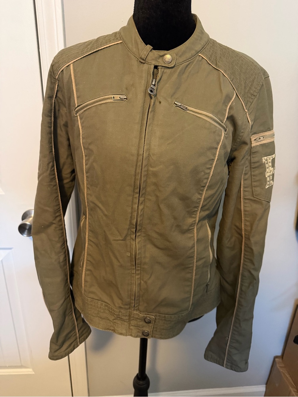 Harley-Davidson Olive Green Women's Utility Zip Jacket